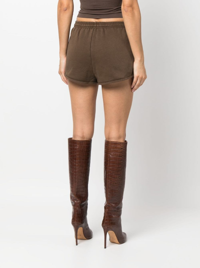 Entire Studios Cotton Jersey Shorts In Brown