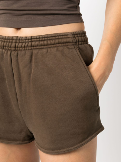 Entire Studios Cotton Jersey Shorts In Brown