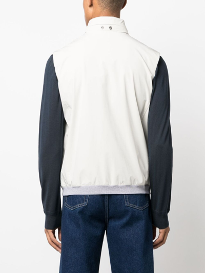 Paul & Shark Save The Sea Zip-up Waistcoat In Neutrals