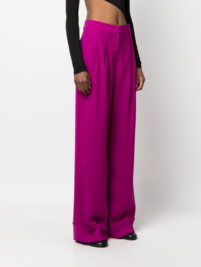 Shop The Andamane Natalie Mid-rise Palazzo Pants In Pink
