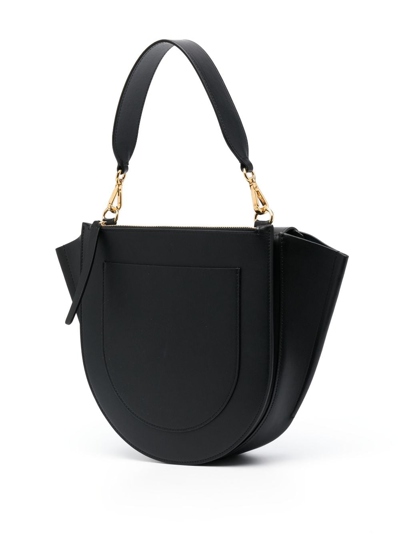 Wandler Medium Hortensia Leather Tote Bag In Black