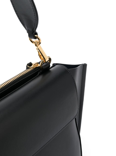 Wandler Medium Hortensia Leather Tote Bag In Black
