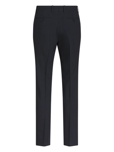 Etro Pressed-crease Tailored Trousers In Blue