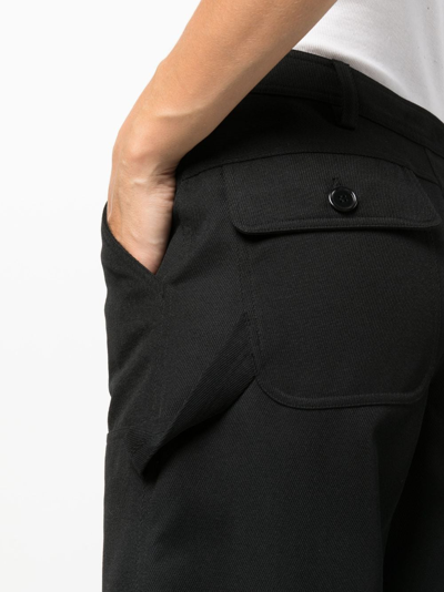 Shop Simone Rocha Virgin Wool-blend Wide-leg Trousers In Black