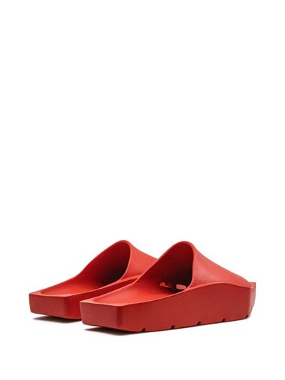 Jordan Hex "triple Red" Mules In Red