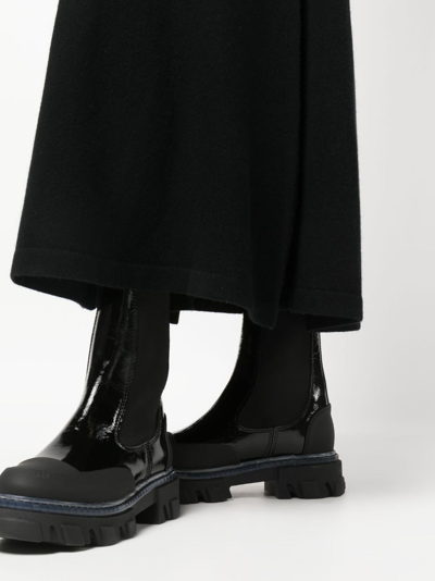 Shop Allude Fine-knit A-line Maxi Dress In Black