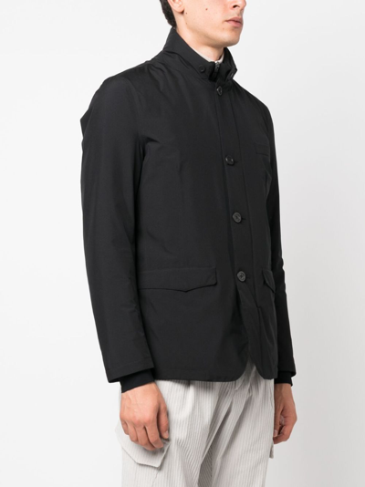 Herno Black Goose Down Padded Jacket In Black