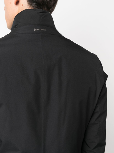 Herno Black Goose Down Padded Jacket In Black