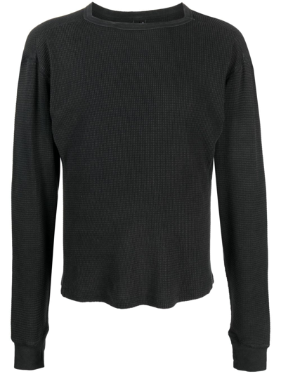 Entire Studios Textured-finish Round-neck Jumper In Black