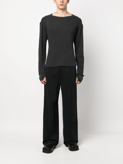 Shop Entire Studios Washed Textured-finish Jumper In Black