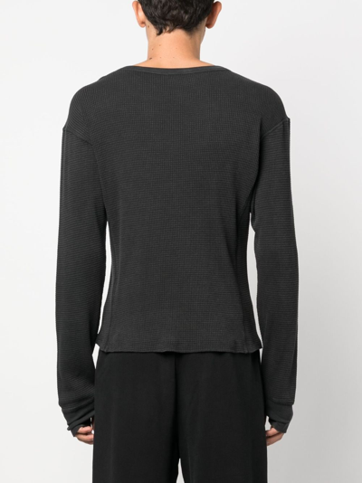 Entire Studios Textured-finish Round-neck Jumper In Black