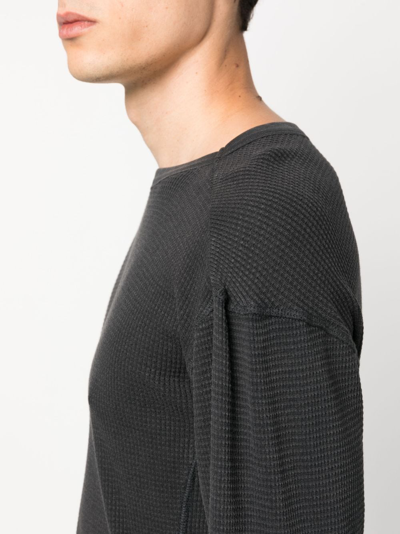 Entire Studios Textured-finish Round-neck Jumper In Black