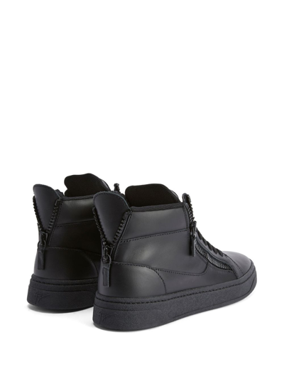 Shop Giuseppe Zanotti Gz 94 Leather Sneakers In Black