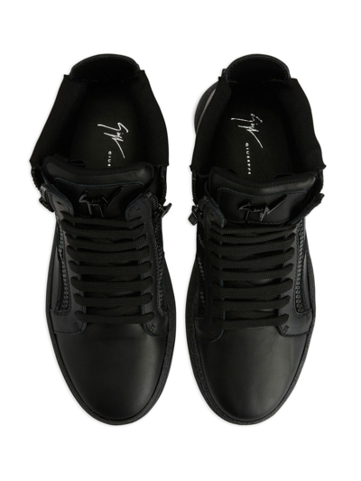 Giuseppe Zanotti Gz 94 Leather Sneakers In Black
