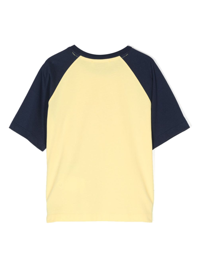 Shop There Was One Logo-print Cotton T-shirt In Yellow