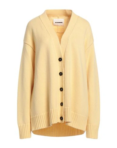 Jil Sander V-neck Cashmere-blend Cardigan In Yellow