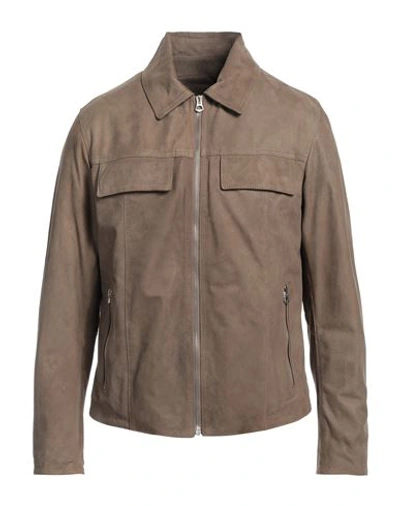 Shop Masterpelle Man Jacket Dove Grey Size L Soft Leather