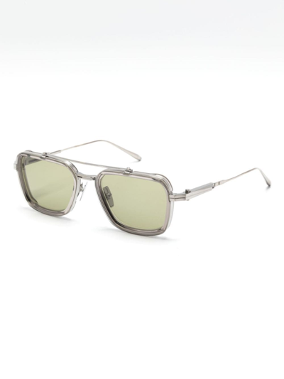 Akoni Solis Square-frame Sunglasses In Grey