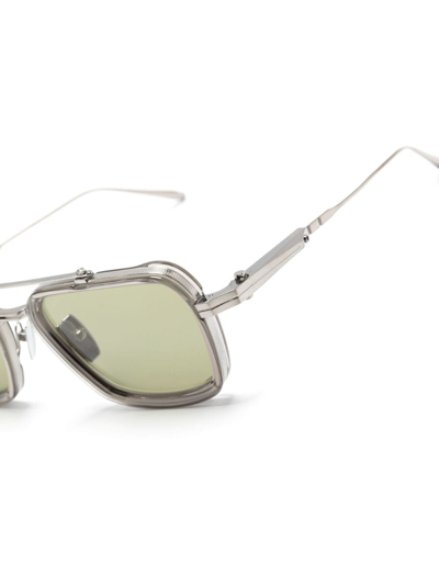 Akoni Solis Square-frame Sunglasses In Grey