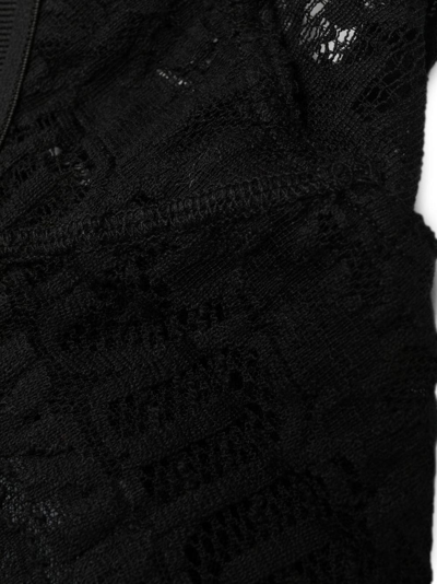 Shop Dsquared2 Logo-embroidered Lace Briefs In Black