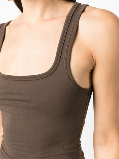 Entire Studios Square-neck Cropped Top In Brown