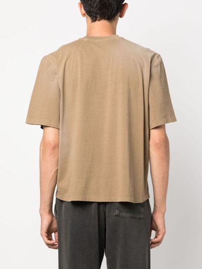 Entire Studios Panelled Short-sleeved T-shirt In Brown