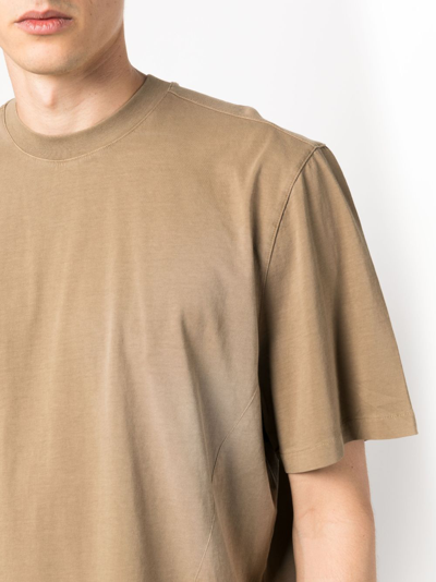 Entire Studios Panelled Short-sleeved T-shirt In Brown