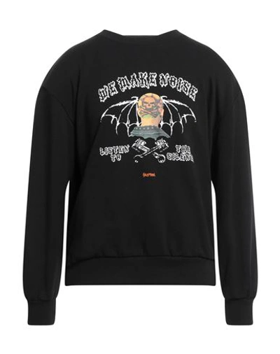 Shop Self Made By Gianfranco Villegas Man Sweatshirt Black Size Xxl Cotton