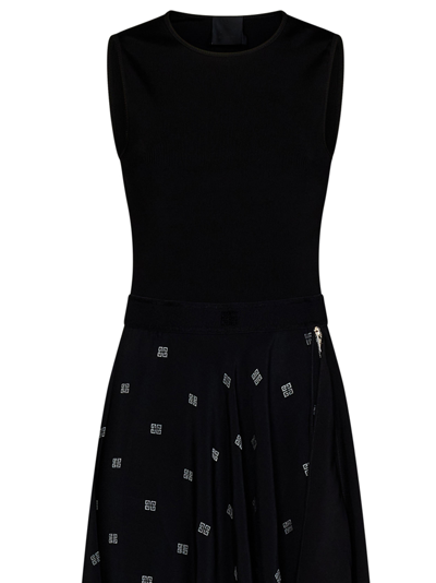 Shop Givenchy Midi Dress In Black