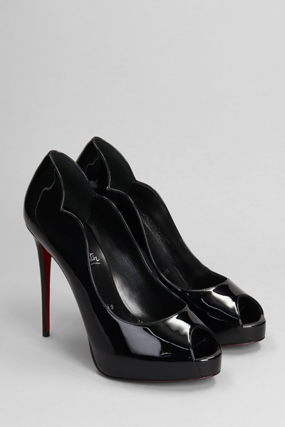 Shop Christian Louboutin Hot Chick Alta Pumps In Black Patent Leather