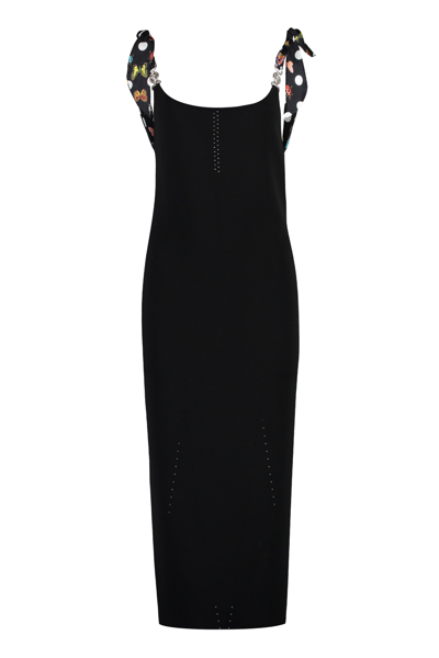 Shop Versace Dua Lipa X  - Knitted Dress In Black