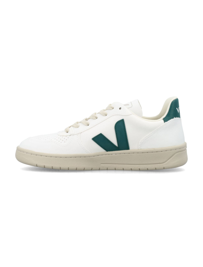 Shop Veja V-10 Sneakers In White/brittany