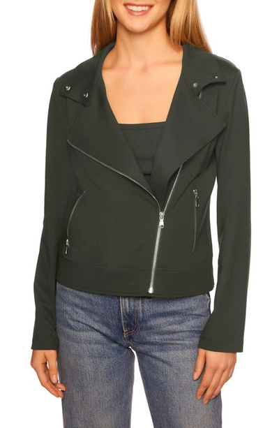 Shop Susana Monaco Moto Jacket In Hunter