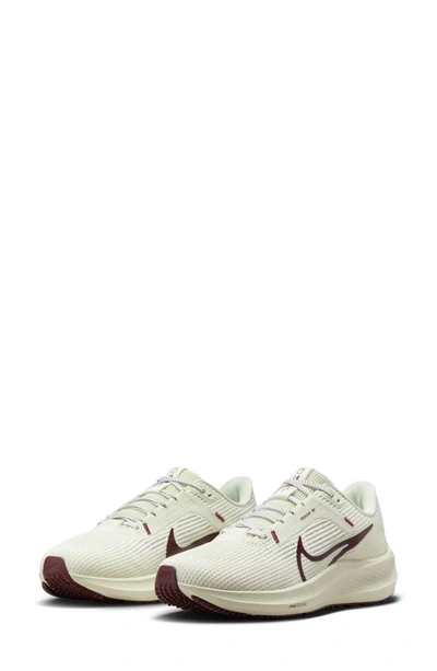 Shop Nike Air Zoom Pegasus 40 Running Shoe In Sea Glass/ Burgundy/ White