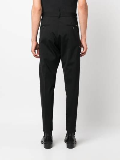 Shop Dsquared2 Zip-pocket Tailored Trousers In Black