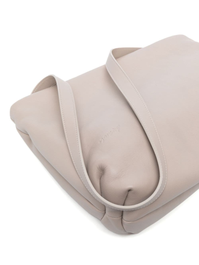 Shop Marsèll Fantasma Leather Shoulder Bag In Grey