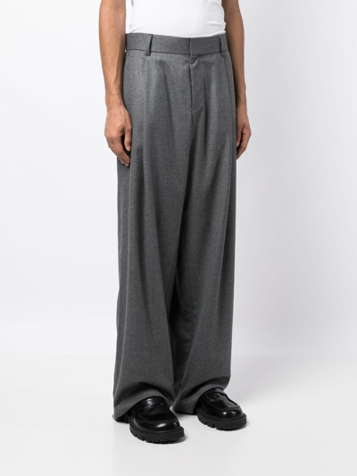 Shop Kolor Tailored Wide-leg Trousers In Grey
