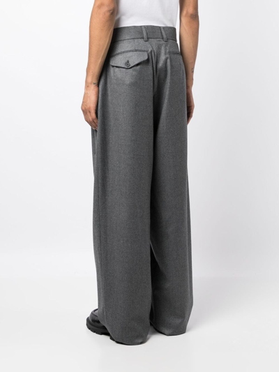 Shop Kolor Tailored Wide-leg Trousers In Grey