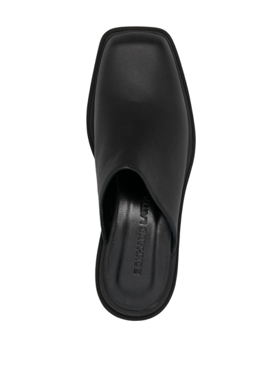 Shop Eckhaus Latta Zoe 55mm Leather Mules In Black