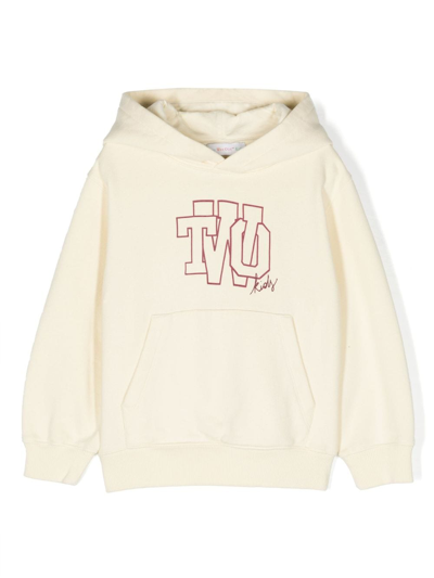 THERE WAS ONE LOGO-PRINT COTTON HOODIE 