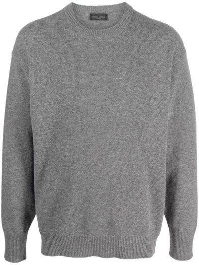 Shop Roberto Collina Long-sleeve Merino-wool Jumper In Grey