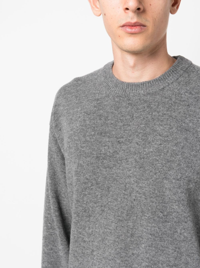 Shop Roberto Collina Long-sleeve Merino-wool Jumper In Grey