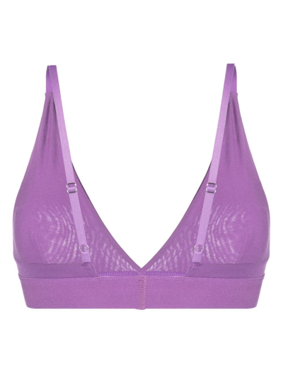 Shop Baserange Soft Triangle-cup Bra In Purple