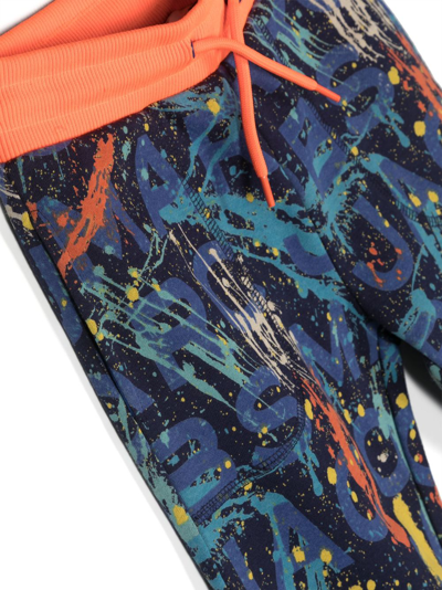 Shop Marc Jacobs Logo-print Drawstring Track Pants In Blue
