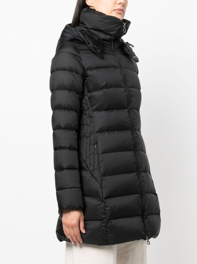 Shop Tatras Zip-up Hooded Down Jacket In Black