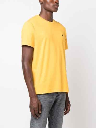 Shop Polo Ralph Lauren Polo Pony Cotton T-shirt In Yellow