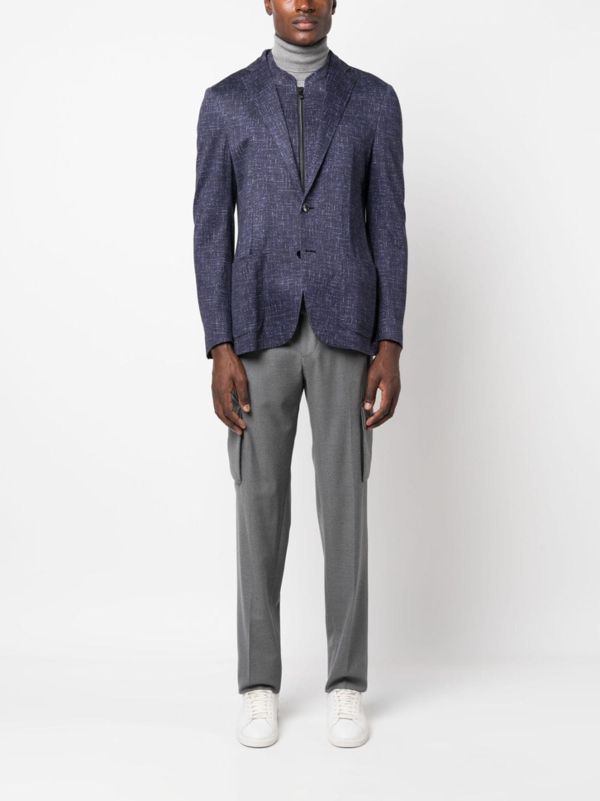 Corneliani single-breasted layered blazer - Blue