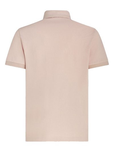 Shop Etro Logo-embroidery Cotton Polo Shirt In Pink