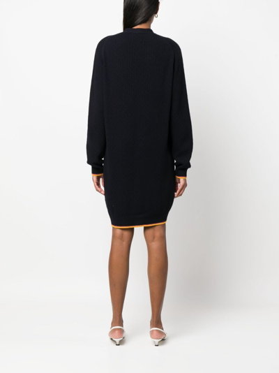 Barrie Button-up Cashmere Cardi-coat In Blue