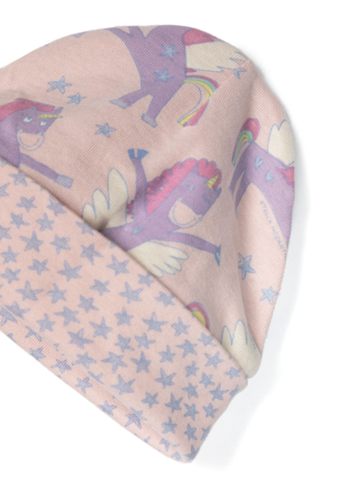 Shop Stella Mccartney Unicorn-print Organic Cotton Babygrow (set Of Three) In Pink